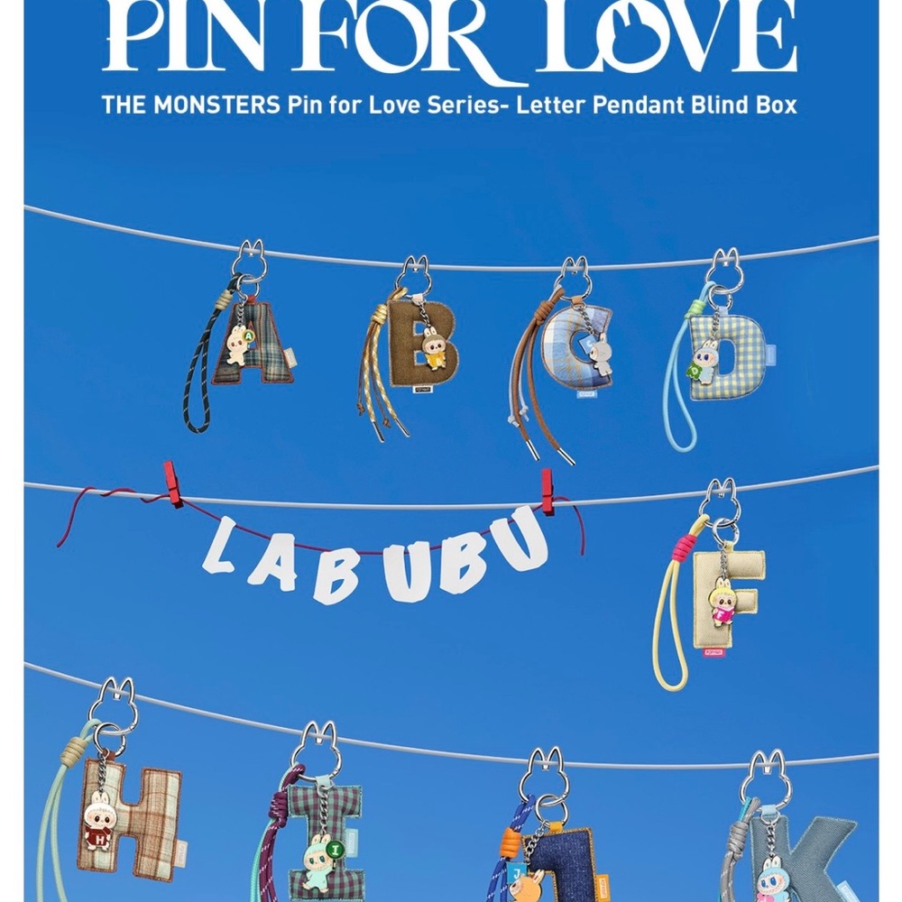 Pin for Love Series Letter Pendant Blind Box